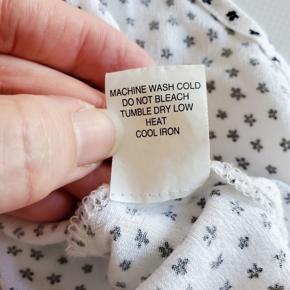 1127 * L.A. Hearts Polka Dot Baby Doll Dress White Black Size M - Picture 5 of 10